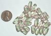 25 13mm Twisted Ovals - Green & Pink